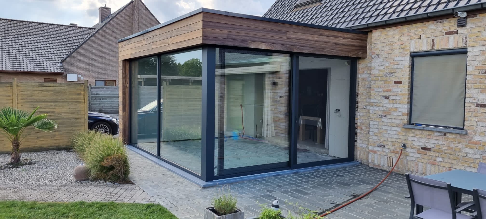 Stretch and More aanbouw woonuitbreiding houtskeletbouw padoek 